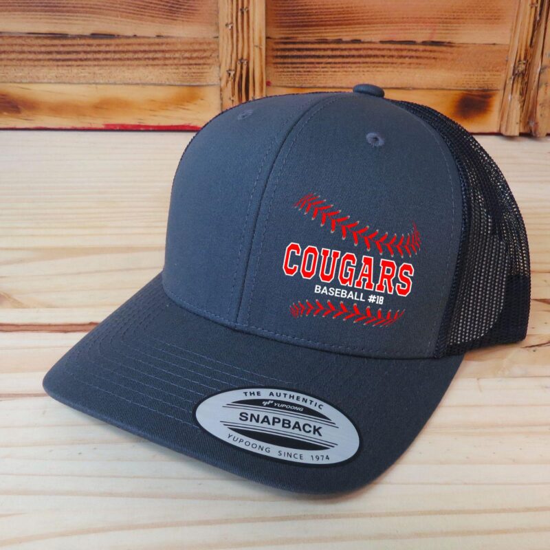 Personalized Baseball Hat With Team Name And Optional Player Number, School Spirit, Baseball Gameday Hat, Trucker Snapback, Printed Graphic - Image 4