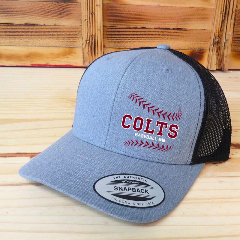 Personalized Baseball Hat With Team Name And Optional Player Number, School Spirit, Baseball Gameday Hat, Trucker Snapback, Printed Graphic - Image 2