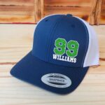 Personalized Player Name & Number Hat with Faux Glitter Number, School Spirit, Football, Baseball, Soccer, Gameday Hat, Printed Graphic - Image 3