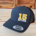 Personalized Player Name & Number Hat with Faux Glitter Number, School Spirit, Football, Baseball, Soccer, Gameday Hat, Printed Graphic - Image 5