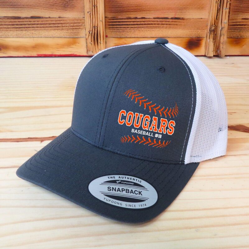 Personalized Baseball Hat With Team Name And Optional Player Number, School Spirit, Baseball Gameday Hat, Trucker Snapback, Printed Graphic - Image 6
