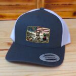 American Flag Hunting Hat, Deer Hunting, Duck Hunting, Bass Fishing, Gift For Hunter, Outdoorsman, Retro Trucker Hat, Printed Graphic - Image 6