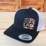American Flag Bass Fishing Hat, Mesh Adjustable Snapback Closure, Adult Size, Gift For Fisherman, Bass Fishing Gift, Printed Graphic - Image 4