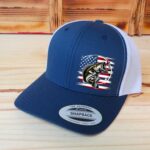 American Flag Bass Fishing Hat, Mesh Adjustable Snapback Closure, Adult Size, Gift For Fisherman, Bass Fishing Gift, Printed Graphic - Image 6
