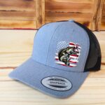 American Flag Bass Fishing Hat, Mesh Adjustable Snapback Closure, Adult Size, Gift For Fisherman, Bass Fishing Gift, Printed Graphic - Image 3