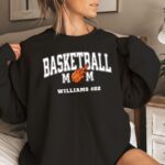 Personalized Basketball Mom Hoodie With Player Name And Number, Available in T-Shirts And Crewneck Sweatshirts. Basketball Gameday Hoodie.