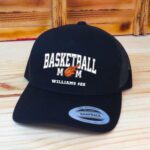 Personalized Basketball Mom Trucker Snapback Hat, Optional Player Name And Number, Basketball Gameday Hat, Printed Graphic