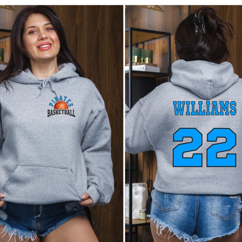 Personalized Basketball Hoodie, Custom Basketball Sweatshirt, Player Name And Number, Basketball Gameday Shirt - Image 7