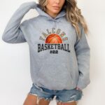 Personalized Basketball Hoodie, Custom Basketball Sweatshirt, Player Number, Basketball Gameday Shirt - Image 2