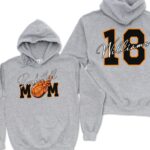Personalized Basketball Mom Hoodie With Player Name And Number, Available in T-Shirts And Crewneck Sweatshirts. Basketball Gameday Hoodie. - Image 7