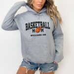 Personalized Basketball Mom Hoodie With Player Name And Number, Available in T-Shirts And Crewneck Sweatshirts. Basketball Gameday Hoodie. - Image 2