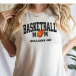 Personalized Basketball Mom Hoodie With Player Name And Number, Available in T-Shirts And Crewneck Sweatshirts. Basketball Gameday Hoodie. - Image 5