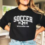 Personalized Soccer Mom Hoodie With Player Name And Number, Also Available in T-Shirts And Crewneck Sweatshirts. Basketball Gameday Hoodie. - Image 4