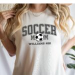 Personalized Soccer Mom Hoodie With Player Name And Number, Also Available in T-Shirts And Crewneck Sweatshirts. Basketball Gameday Hoodie. - Image 5