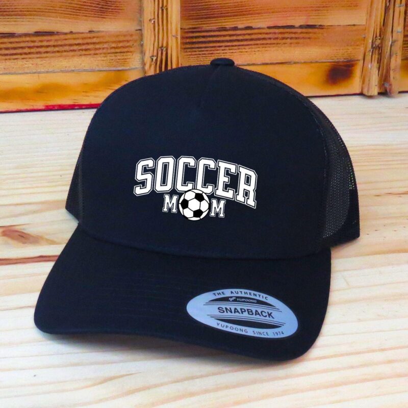 Personalized Soccer Mom Trucker Snapback Hat, Optional Player Name And Number, Soccer Gameday Hat, Printed Graphic - Image 2