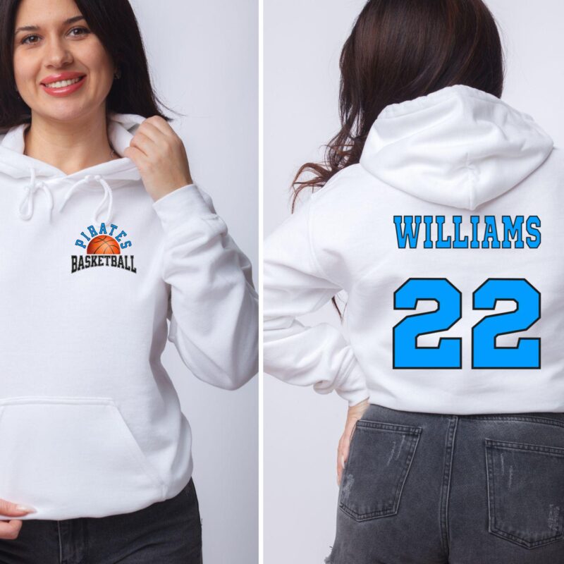 Personalized Basketball Hoodie, Custom Basketball Sweatshirt, Player Name And Number, Basketball Gameday Shirt - Image 5