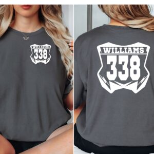 Personalized Dirtbike Sweatshirt, Custom Motocross Shirt, Custom Number Shirt, Custom Motorcycle Shirt, Custom Dirt Bike Number Shirt