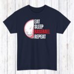 Eat Sleep Baseball Repeat Shirt, Available In T-Shirts And Sweatshirts, Baseball Gifts, Baseball Gameday Hoodie - Image 3