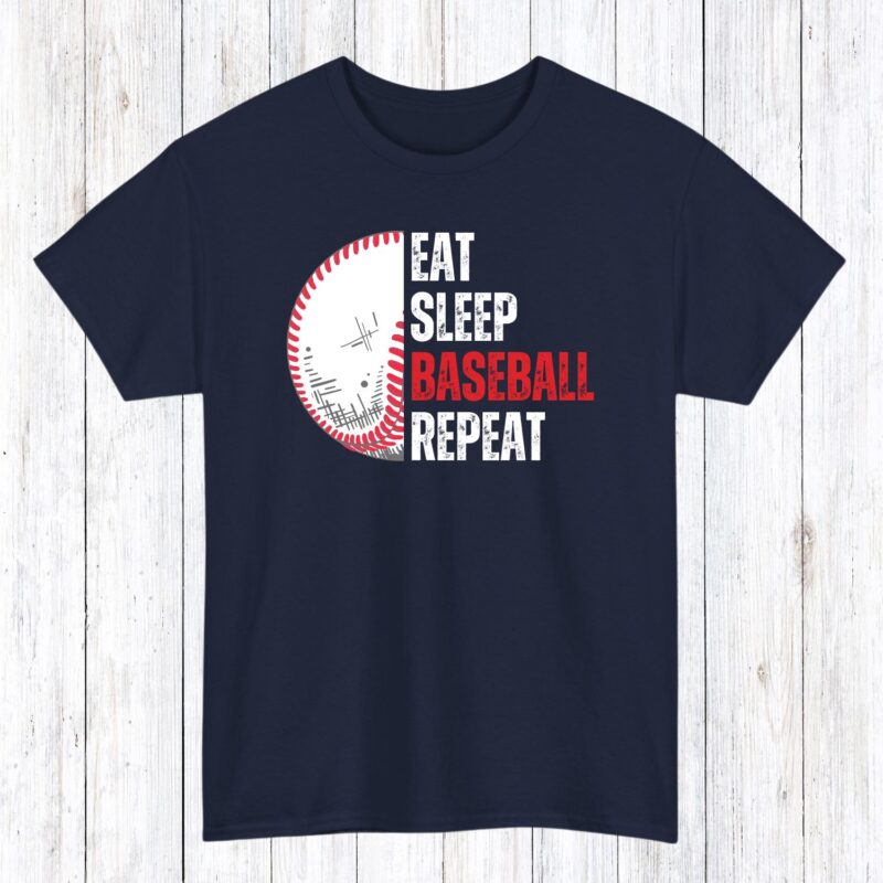 Eat Sleep Baseball Repeat Shirt, Available In T-Shirts And Sweatshirts, Baseball Gifts, Baseball Gameday Hoodie - Image 3