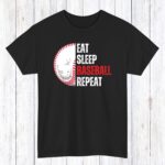 Eat Sleep Baseball Repeat Shirt, Available In T-Shirts And Sweatshirts, Baseball Gifts, Baseball Gameday Hoodie - Image 2