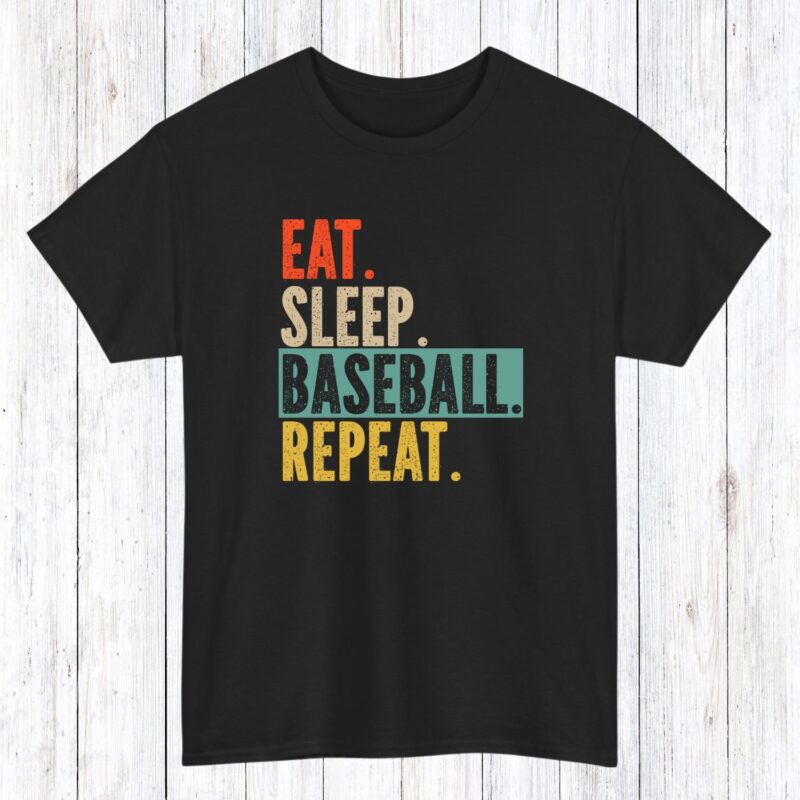 Eat Sleep Baseball Repeat Shirt, Available In T-Shirts And Sweatshirts, Baseball Gameday Shirts, Baseball Gifts - Image 4