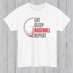 Eat Sleep Baseball Repeat Shirt, Available In T-Shirts And Sweatshirts, Baseball Gifts, Baseball Gameday Hoodie - Image 4
