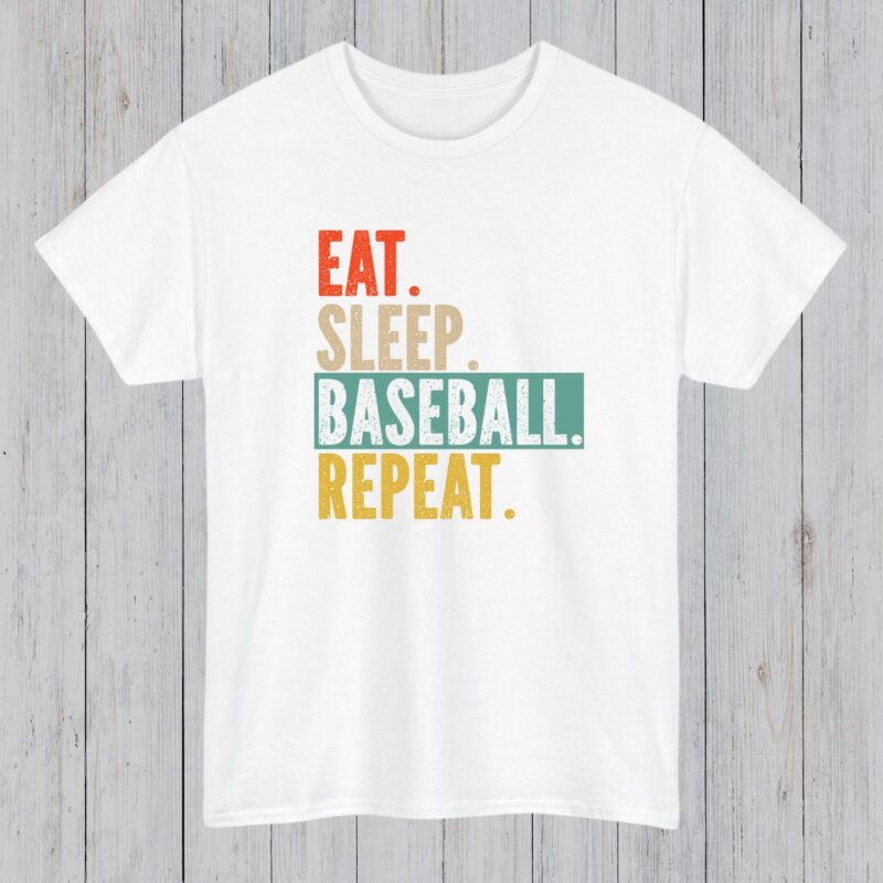 Eat Sleep Baseball Repeat Shirt, Available In T-Shirts And Sweatshirts, Baseball Gameday Shirts, Baseball Gifts - Image 3