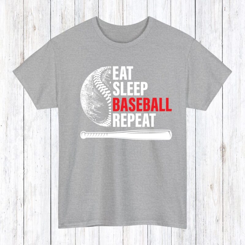 Eat Sleep Baseball Repeat Shirt, Available In T-Shirts And Sweatshirts, Baseball Gameday Shirts, Baseball Gifts (Copy) - Image 5