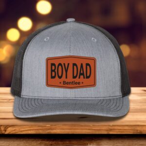 Boy Dad Leather Patch Hat
