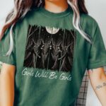 Girls Will Be Girls Comfort Colors Shirt, Witch Graphic Tee, Cute Halloween Shirt, Fall Cozy Tee, Witchy Girl Shirt, Halloween Witchy Shirt