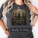 Girls Will Be Girls Witch Transfer, Halloween DTF Transfers, Ready To Press - Image 2