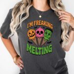 I'm Freaking Melting Funny Summerween Shirt, Spooky Year Round Halloween - Image 2
